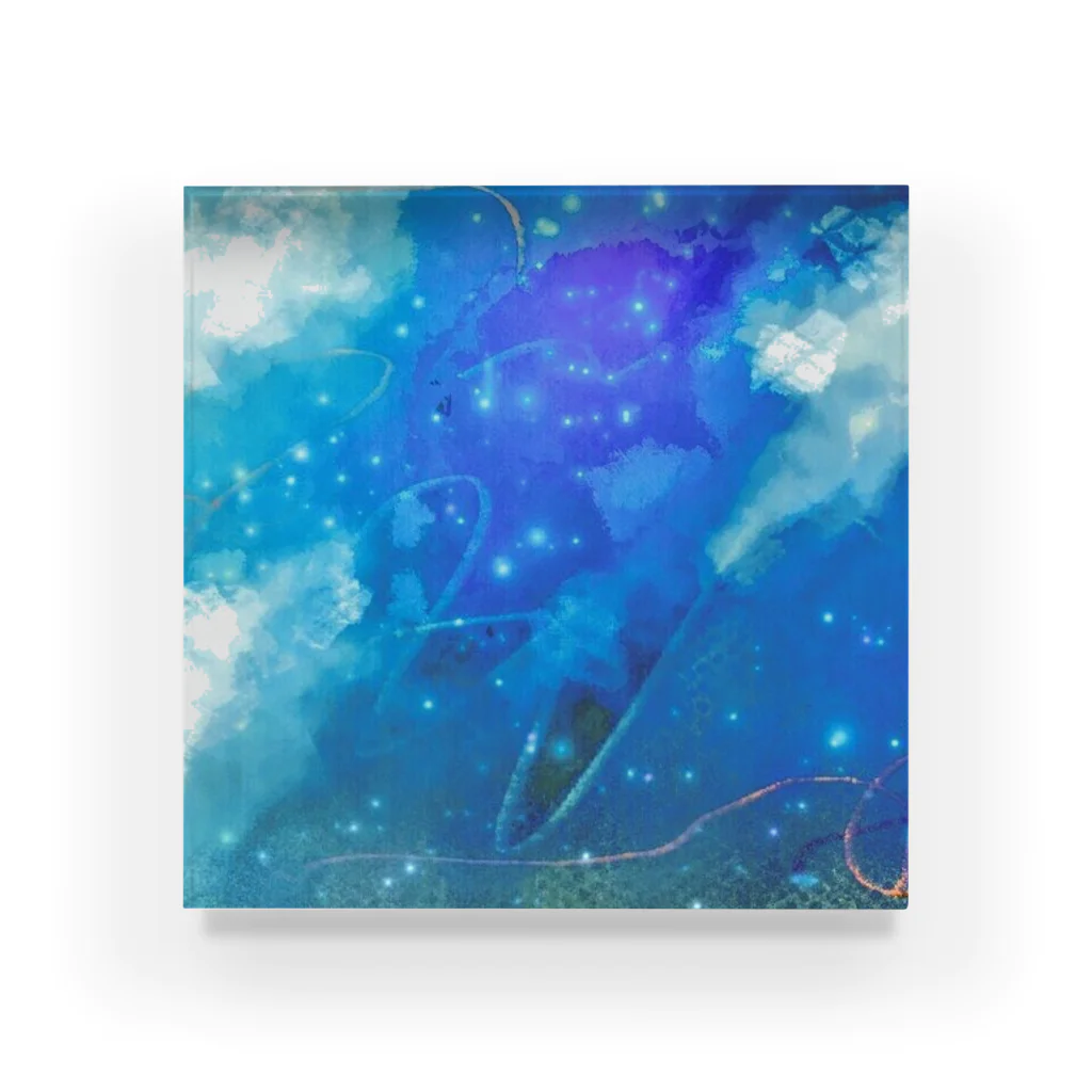 デザイナーリトマム⭐のおみせのI am a stargazer by Little Mom Acrylic Block