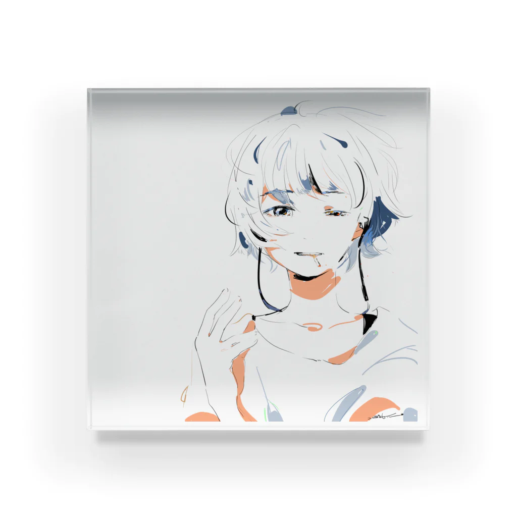 ゆののタバコ女の子 Acrylic Block