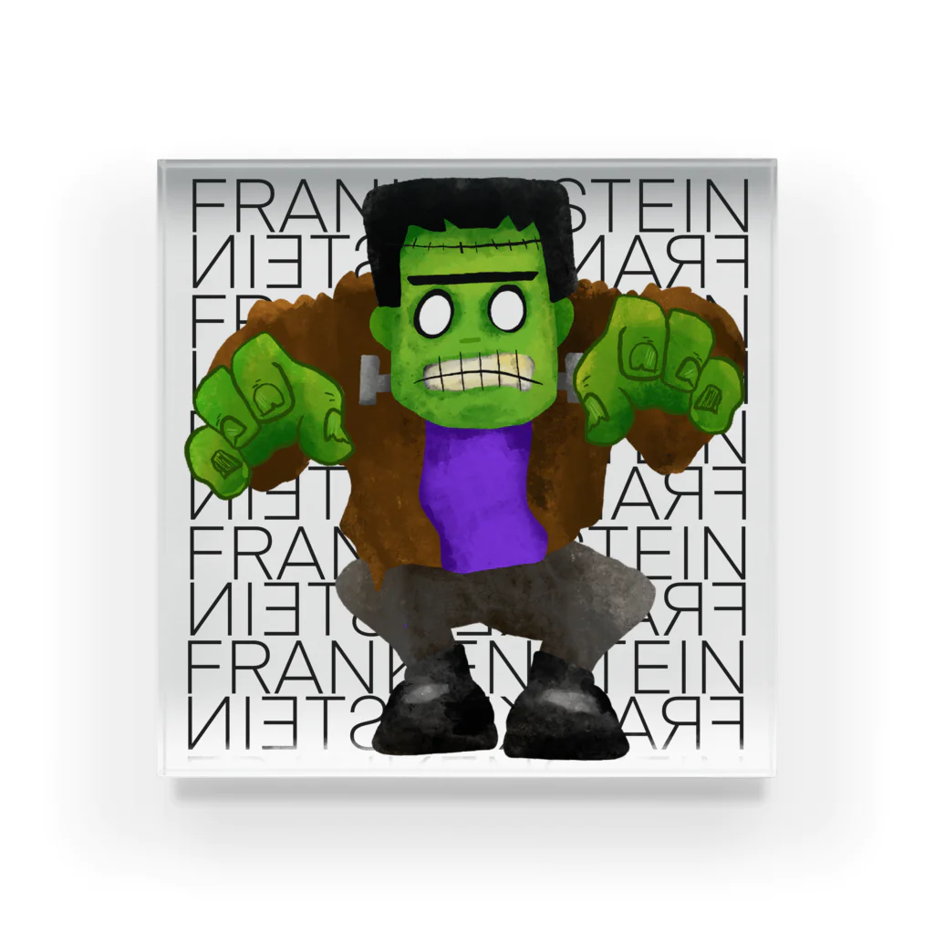 Hey! Kids KidsのHalloween Frankenstein Liam Fitzpatrick  Acrylic Block