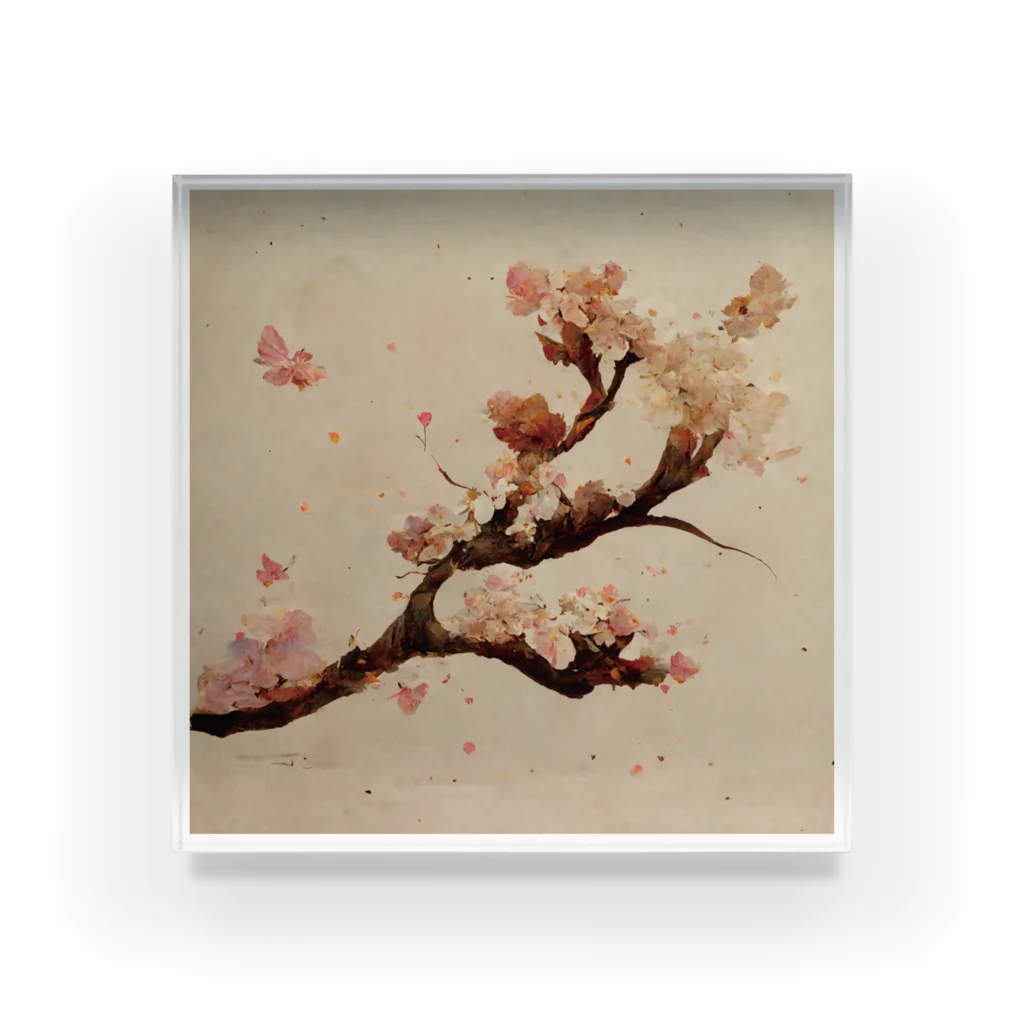 2024のAI「桜」アクリルブロック（1） Acrylic Block