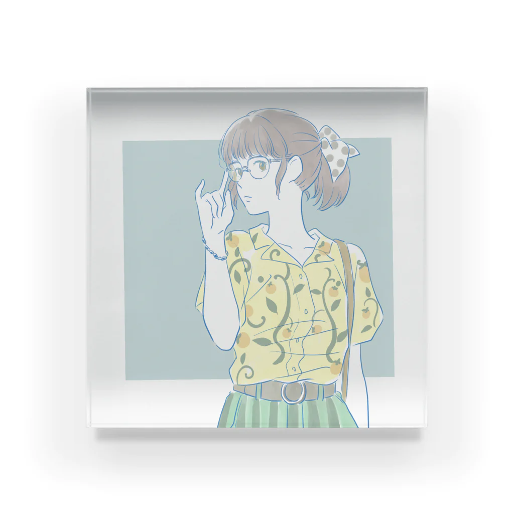 やぼみのメガネっ娘 Acrylic Block