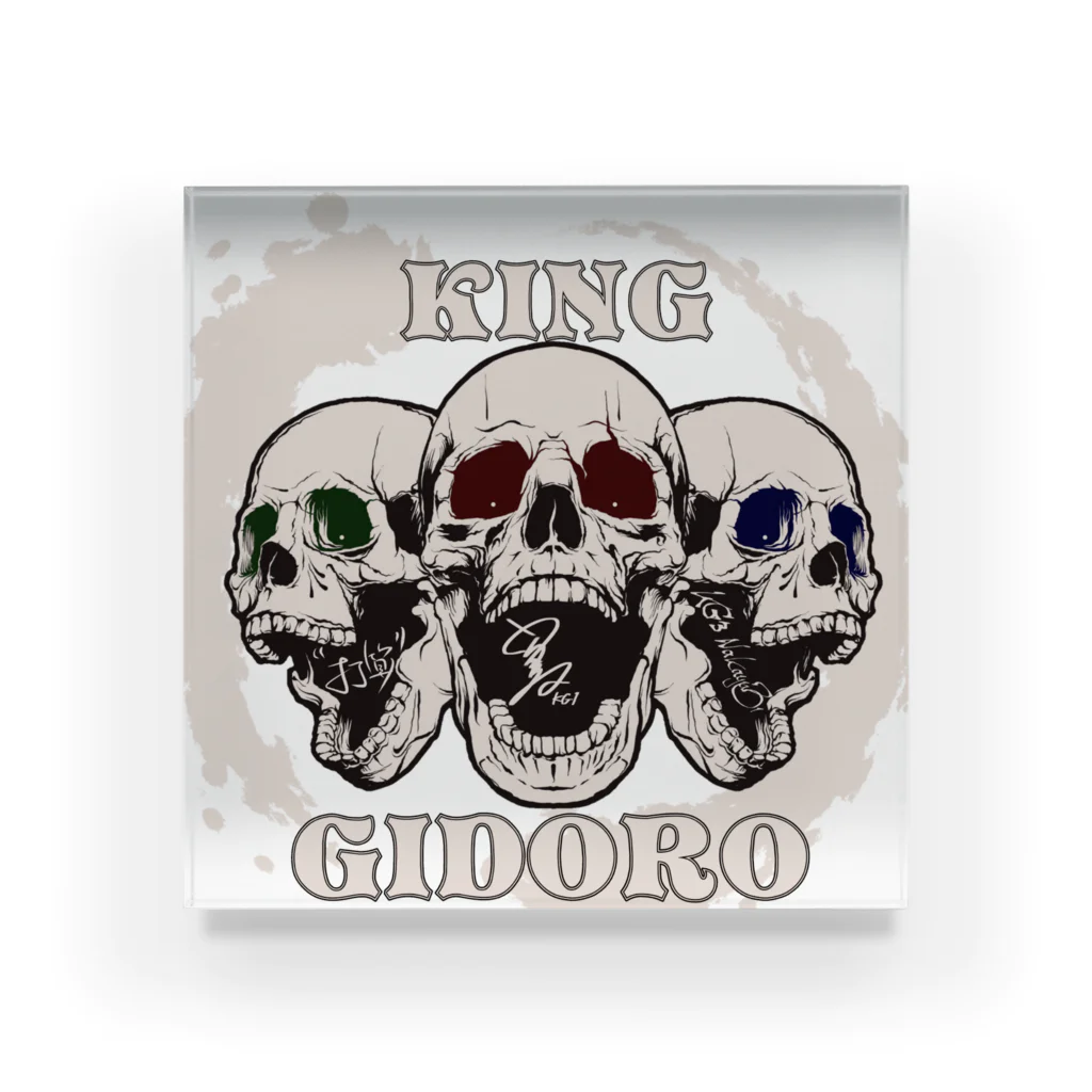 中指美術大学のGIDORO　SKULL Acrylic Block