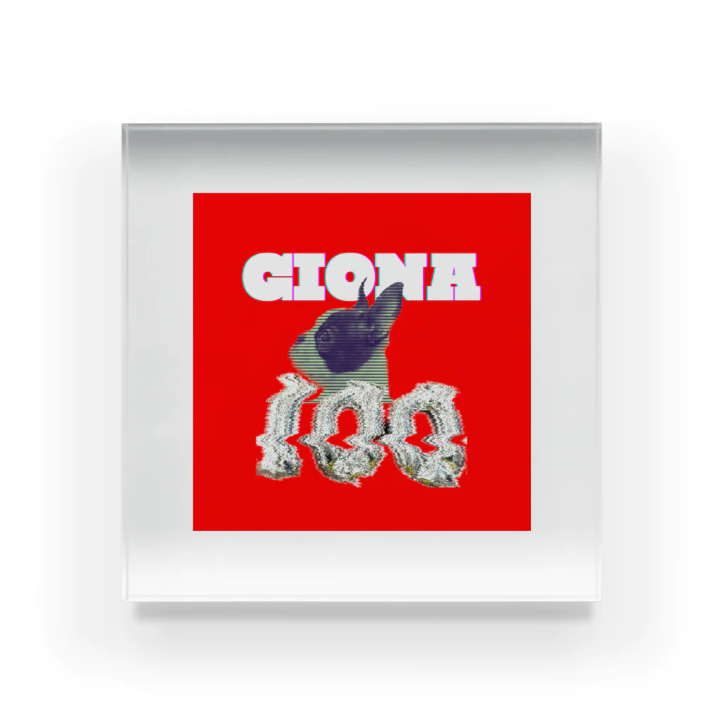 GIONAくんのおみせの【GIONA 生後100日記念】アナログシリーズ アクリルブロック