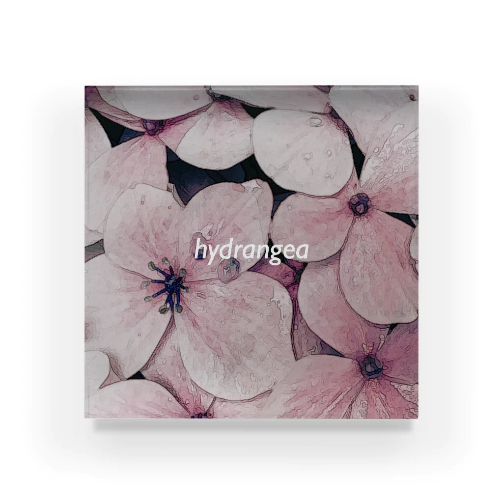 ◐のhydrangea(logo) アクリルブロック