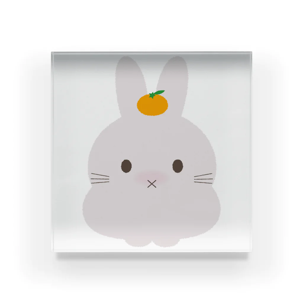 Atelier Pomme verte の鏡餅うさぎ Acrylic Block