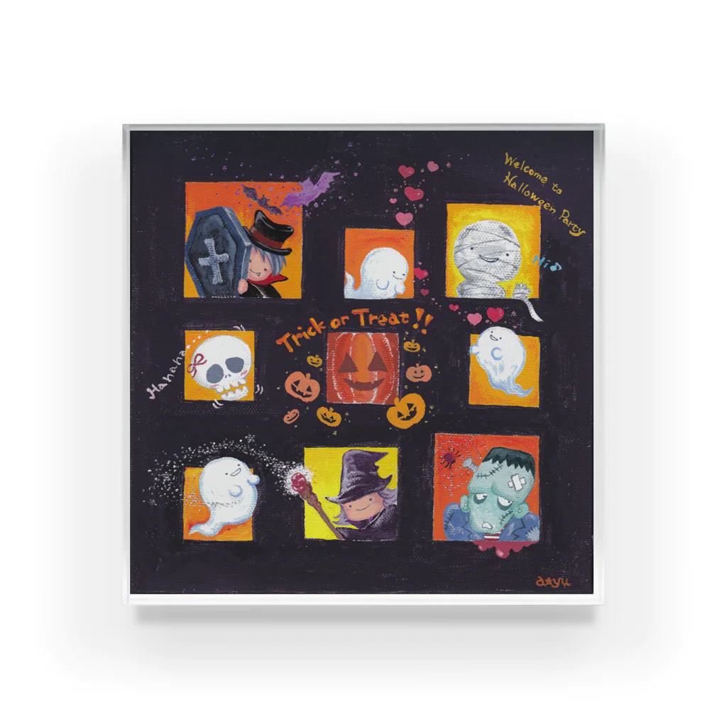 Drawgonのhalloween cube house アクリルブロック