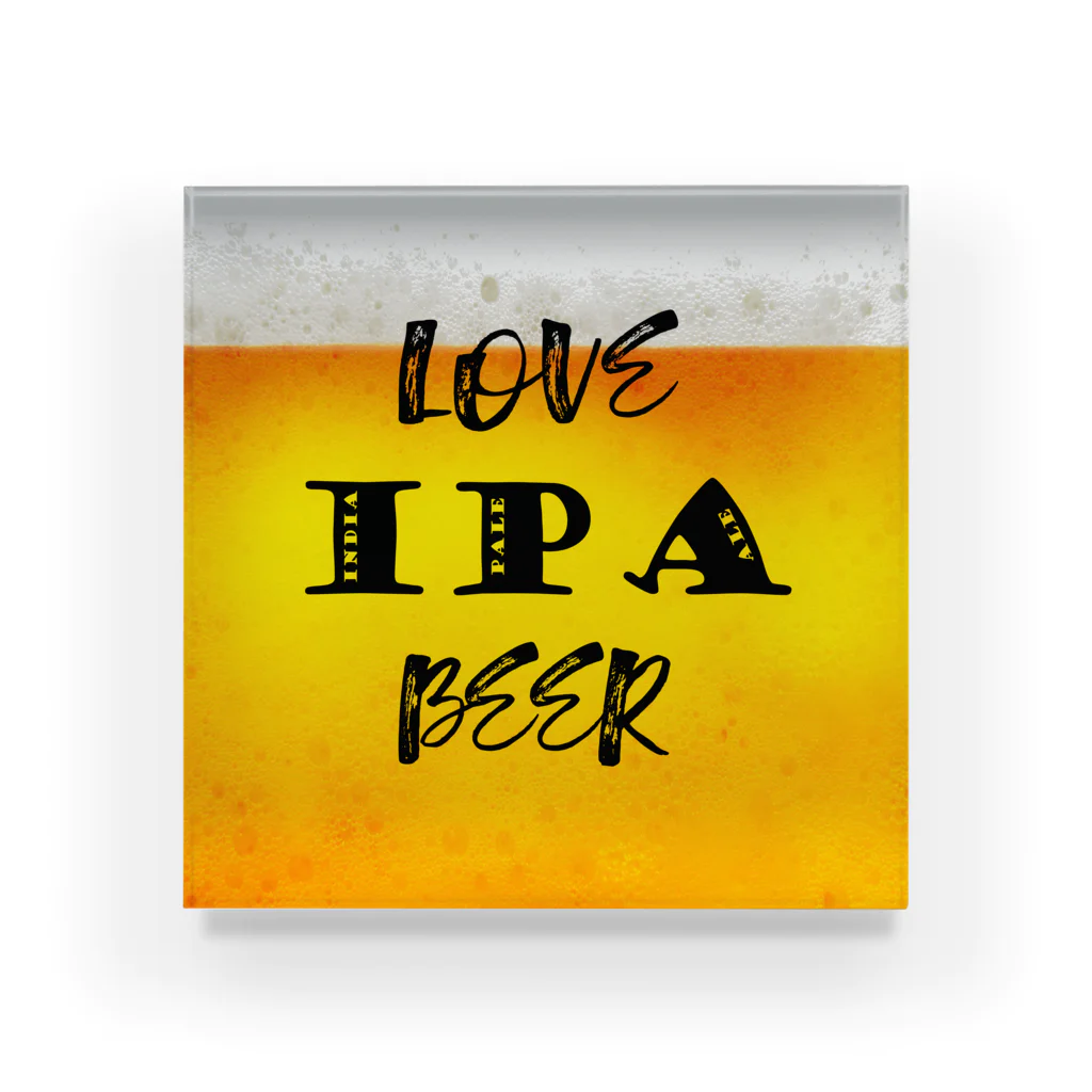 8garage SUZURI SHOPのlove IPA beer ver2 アクリルブロック