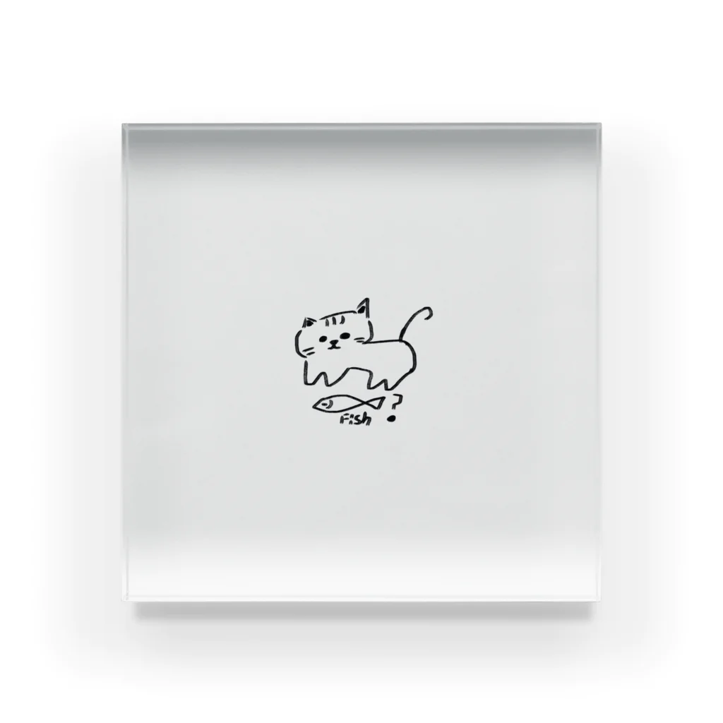 みにゆん　ねこのfish？ Acrylic Block