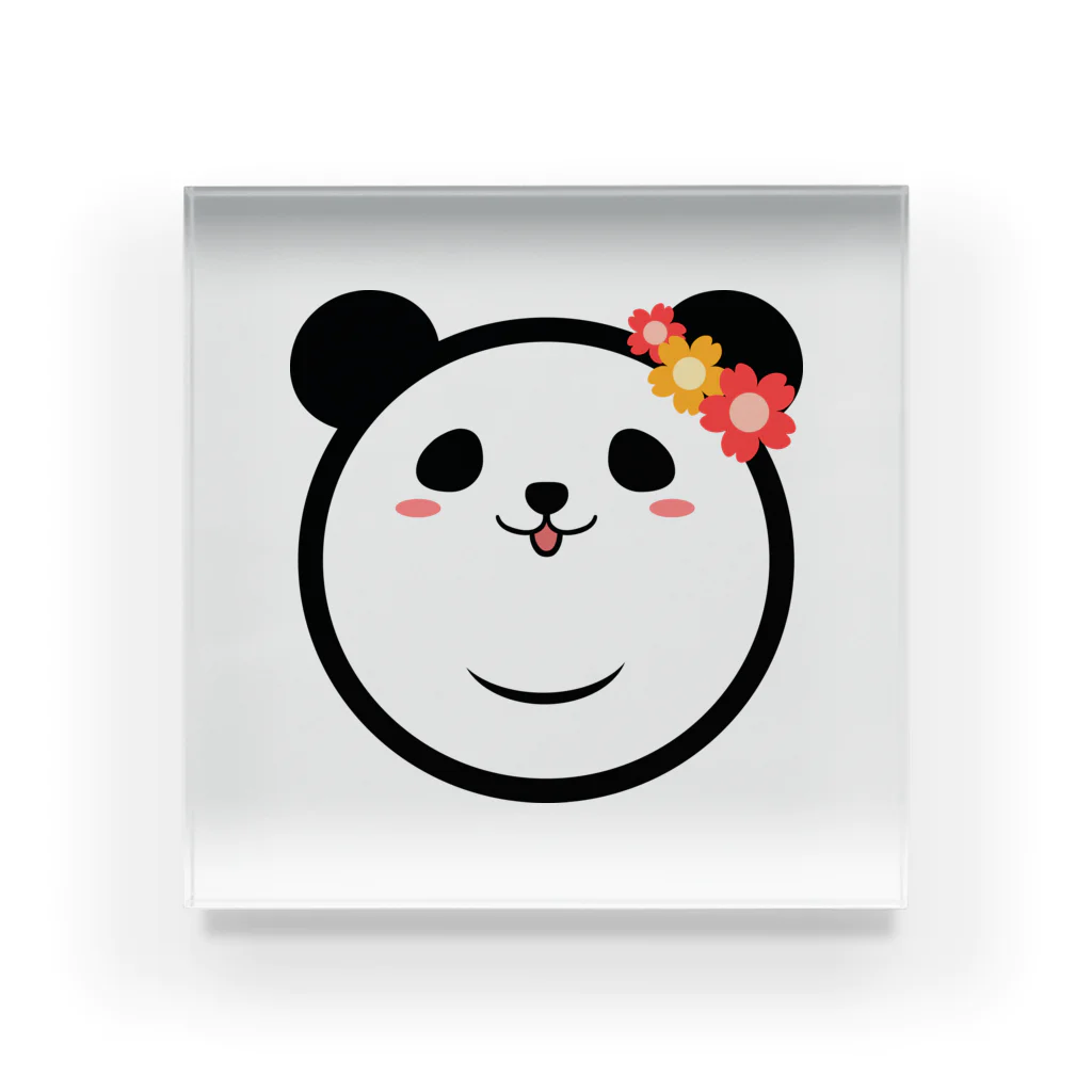 天工房のPanda Lele&Hehe Acrylic Block