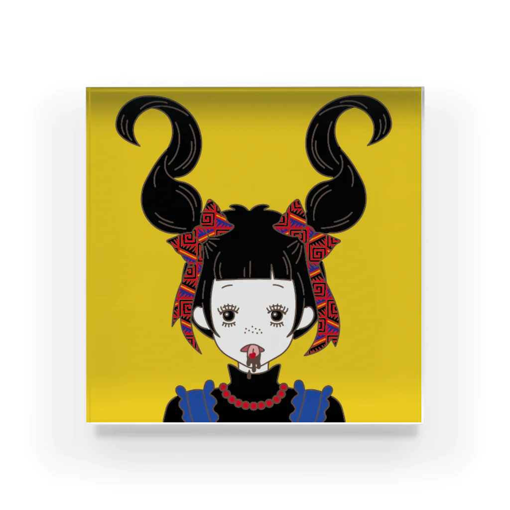 ハナイロの愛溶甘味配布日乙女　黒髪 Acrylic Block