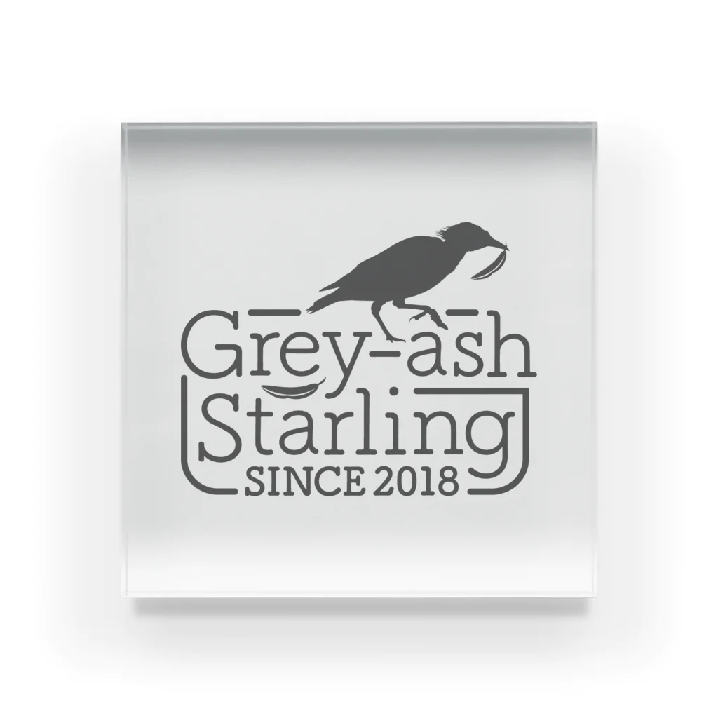 Grey-ash StarlingのGrey-ash Starling Acrylic Block