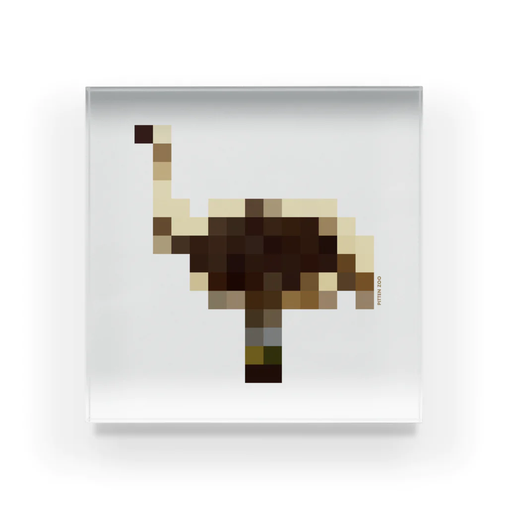 PITTEN PRODUCTSのPIXEL_ANIMAL_09(OSTRICH) アクリルブロック