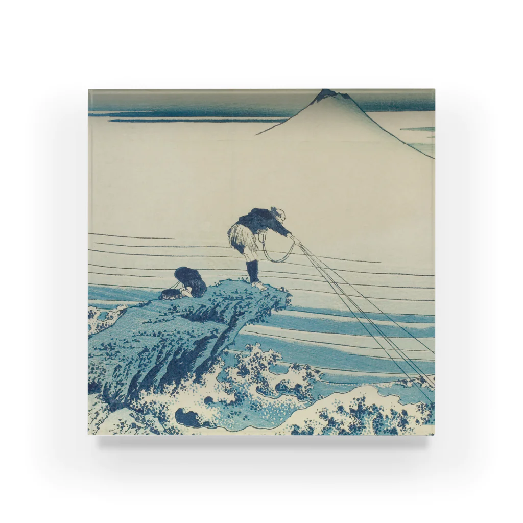 SONOTENI-ARTの003-008　葛飾北斎　『富嶽三十六景　甲州石班沢』　アクリルブロック Acrylic Block