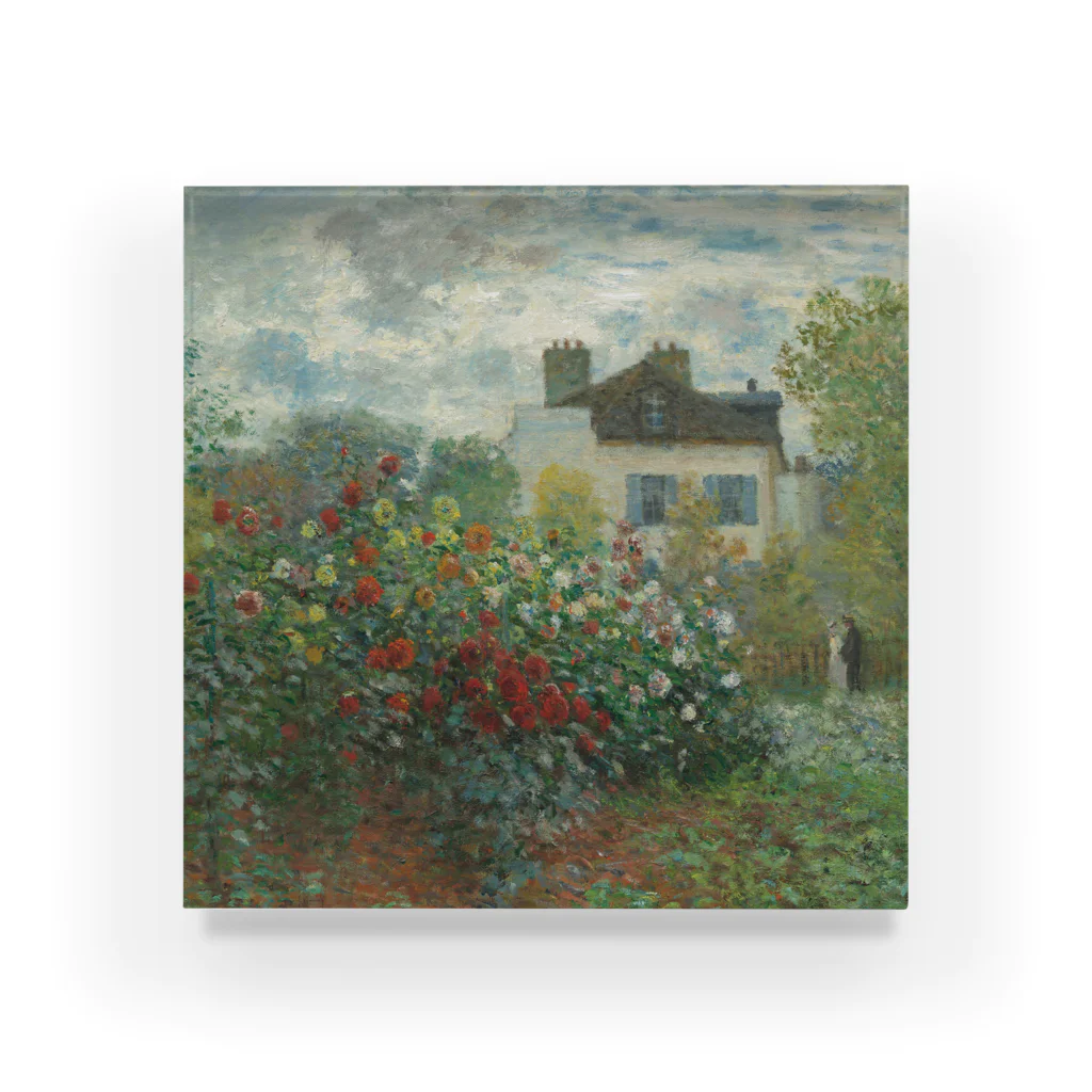 SONOTENI-ARTの004-021　クロード・モネ　アルジャントゥイユのモネの家の庭（ダリアの咲く庭）』　アクリルブロック アクリルブロック