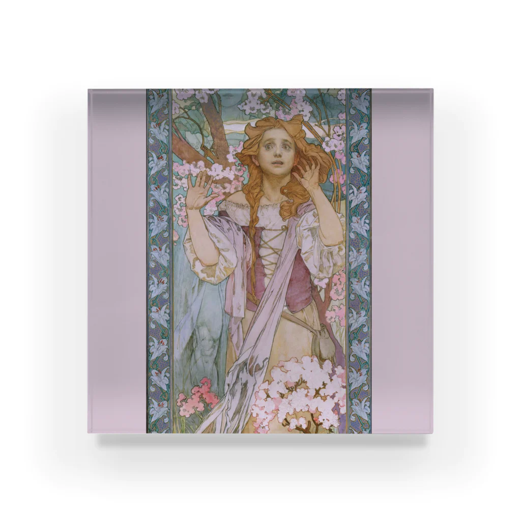SONOTENI-ARTの014-008　アルフォンス・ミュシャ　『Jeanne d'Arc』　アクリルブロック アクリルブロック