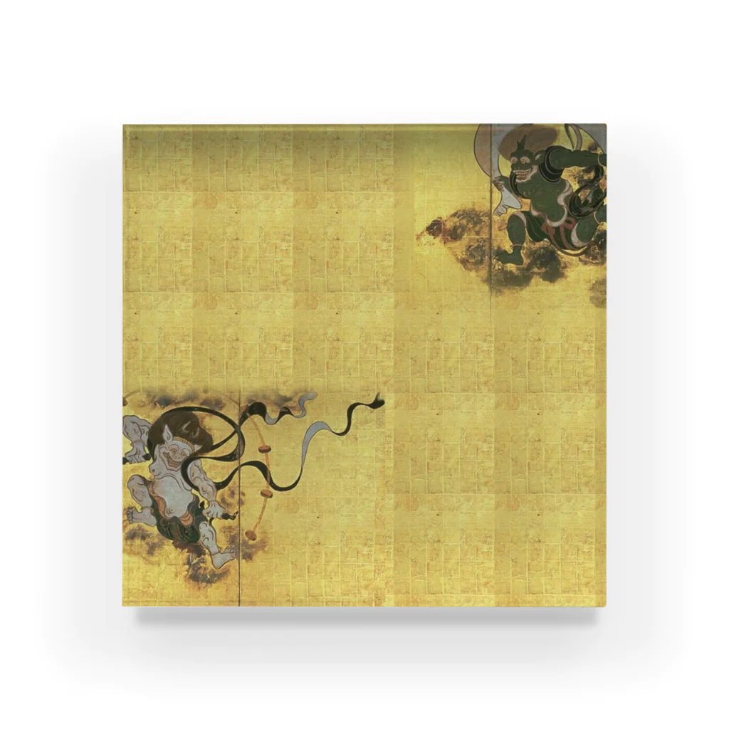 SONOTENI-ARTの023-001　俵屋宗達　『風神雷神図屏風』　アクリルブロック Acrylic Block