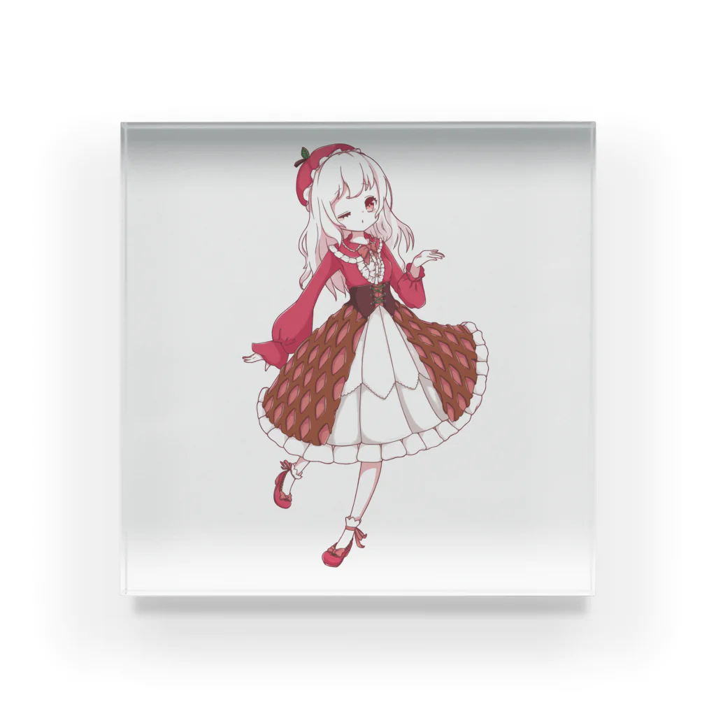 くたくた屋さんのアップルパイな女の子 Acrylic Block