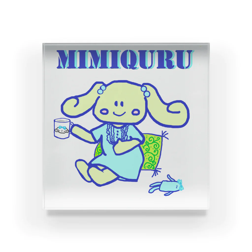  #satisfyingのMIMIQURU　ミミキュル　リラックス Acrylic Block