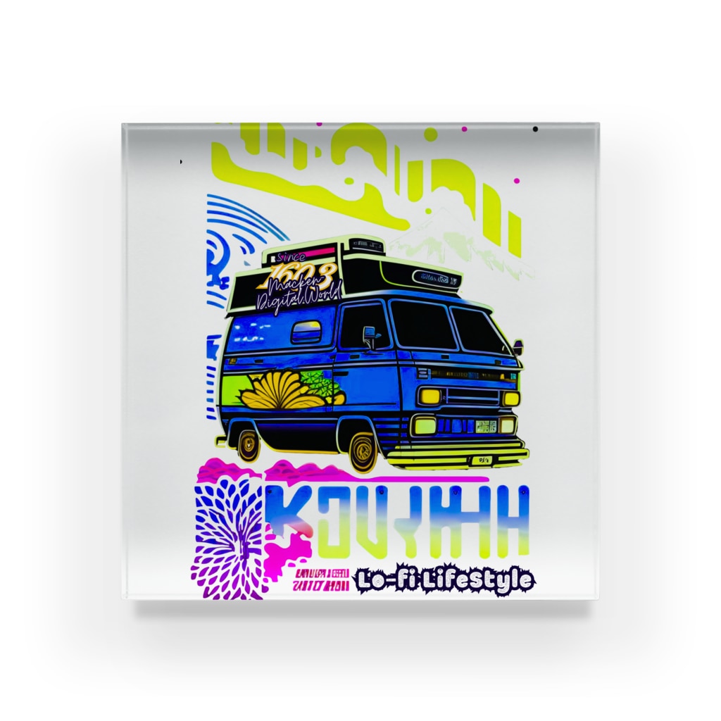 マッケンデジタルワールドの【Lo-fi Life Style】ダメな自分も愛される都市『浮世絵パンクシティ』lofiのリズムで自分らしい生き方を Acrylic Block