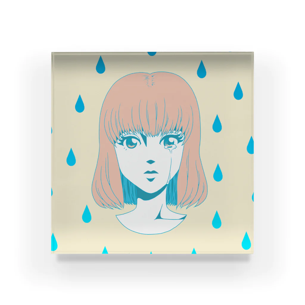 市松模様のクソみてえな失恋 Acrylic Block