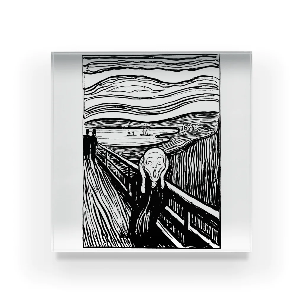 MUGEN ARTのムンク　叫び　Munch / The Scream リトグラフ　 アクリルブロック