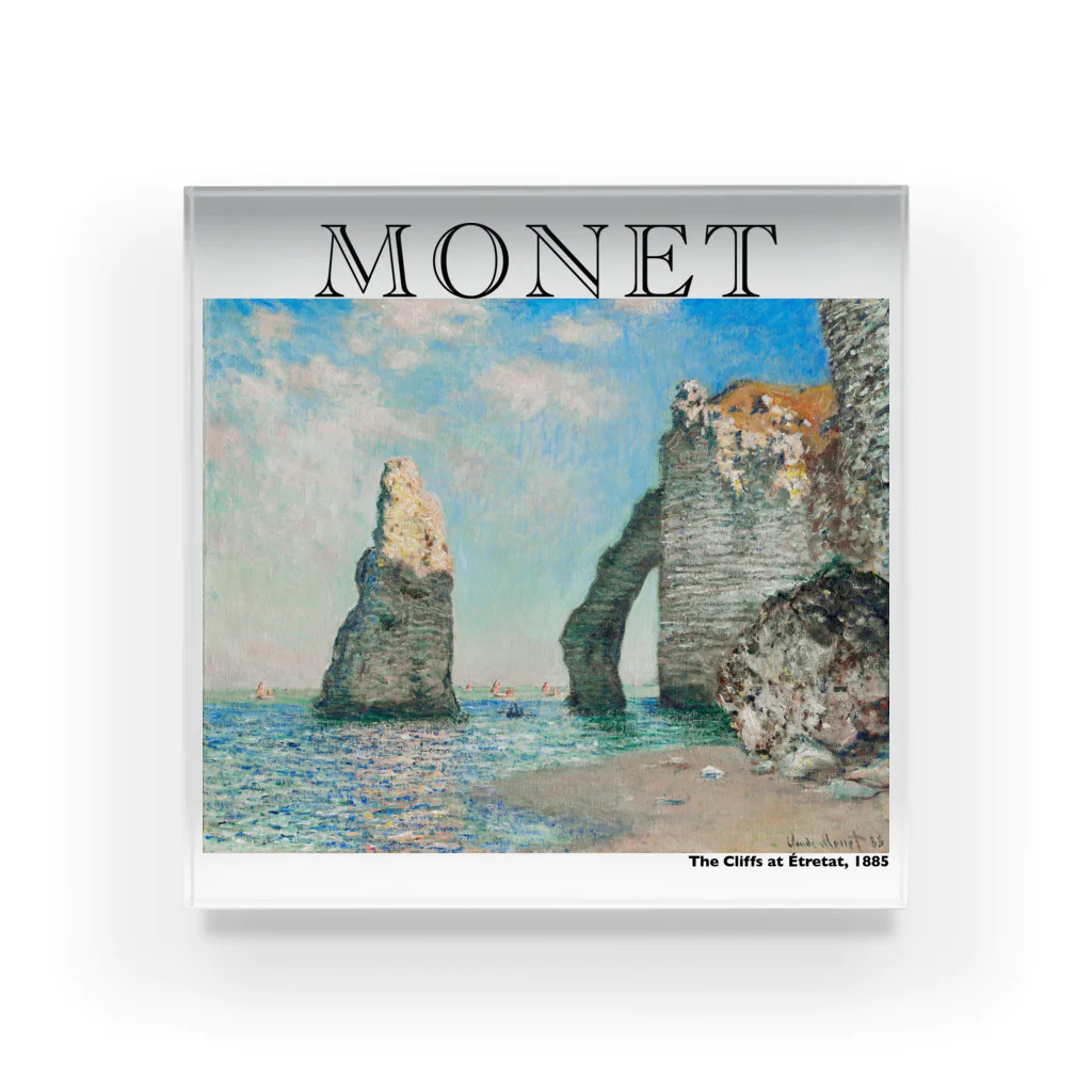 MUGEN ARTのモネ　エトルタの断崖  Claude Monet Acrylic Block