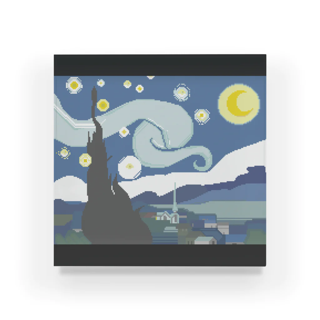 H.K.Goatmanのドット絵星月夜 Acrylic Block