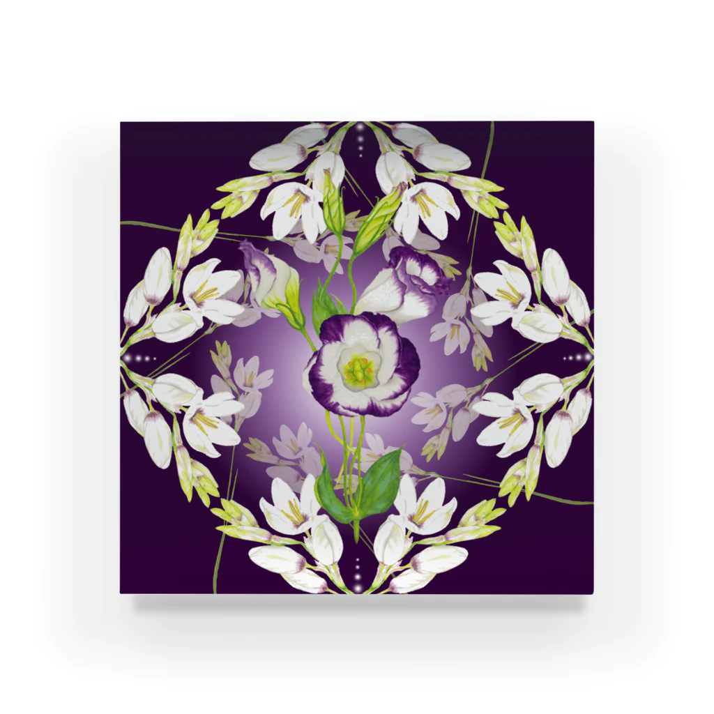 idumi-artの花曼荼羅💜クラウンチャクラ Acrylic Block