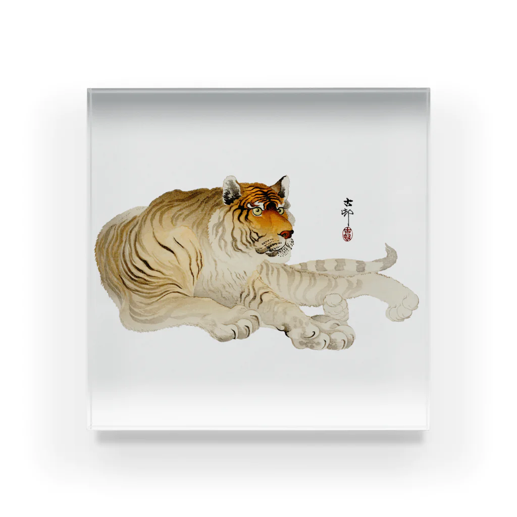 MUGEN ARTの小原古邨　虎　Ohara Koson / Tiger Acrylic Block