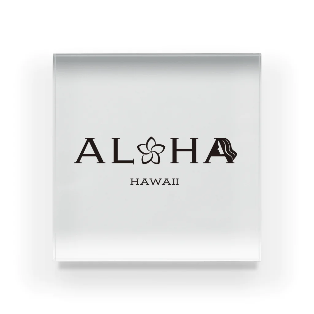 ALOHAのALOHAなプルメリア Acrylic Block