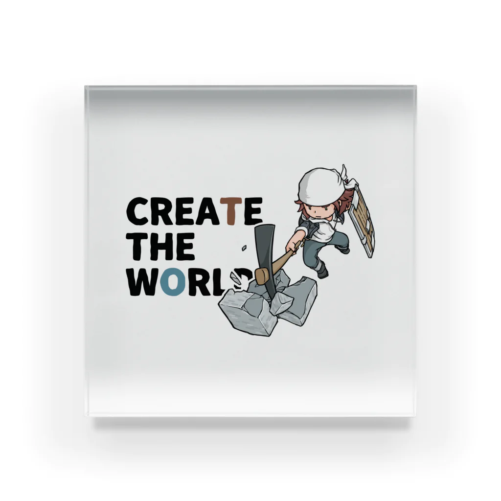 mocchi’s workshopのCREATE THE WORLD Acrylic Block