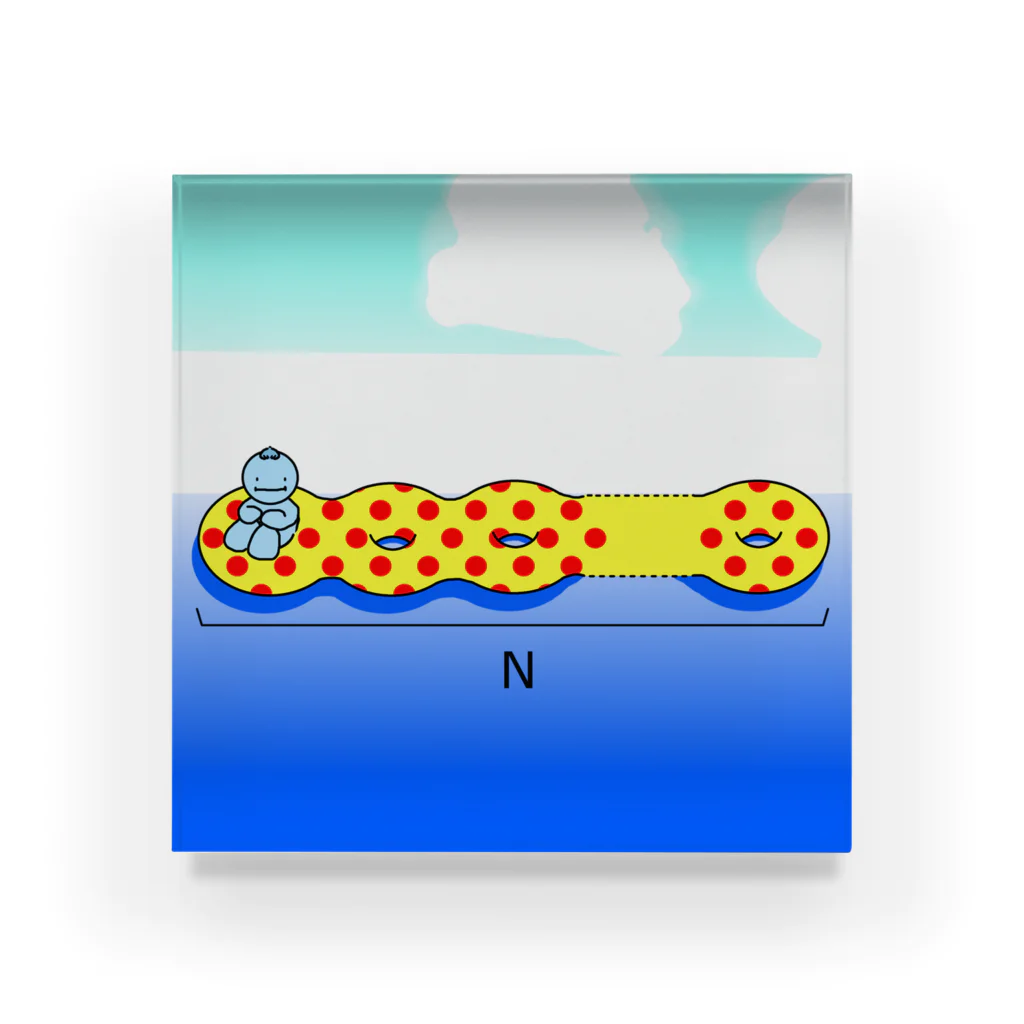 数学くんの【浮輪】 アクリルブロック