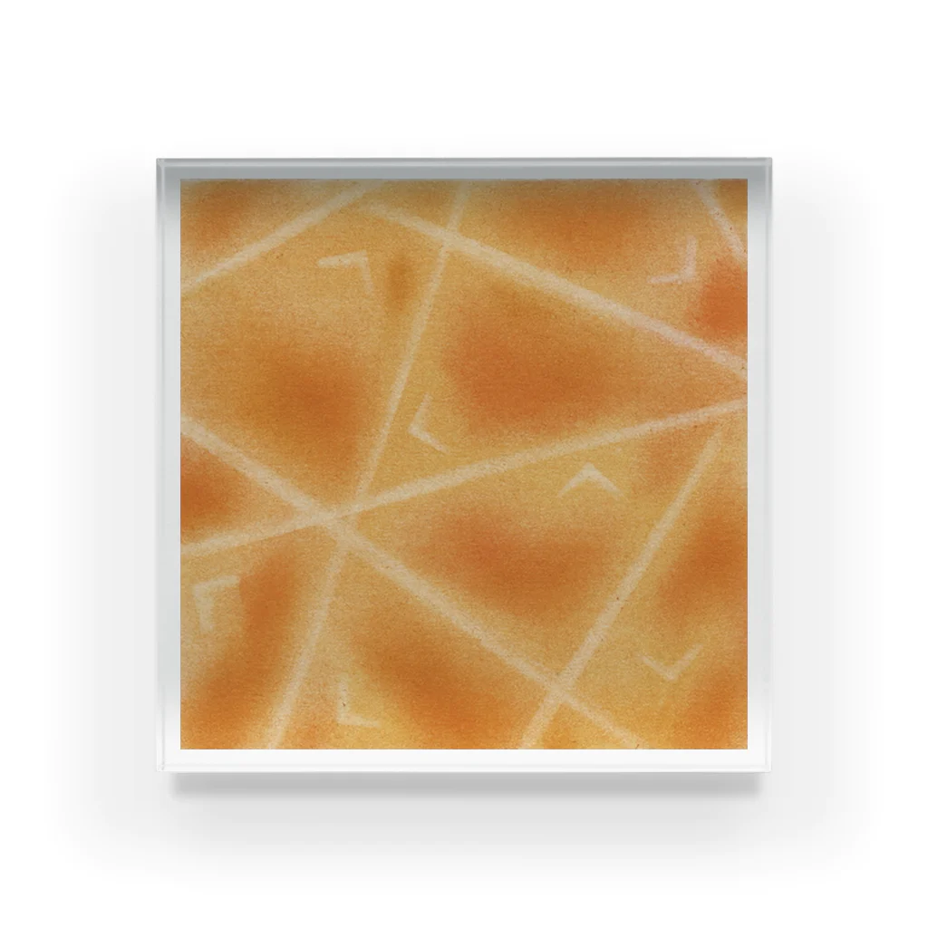 my pastel（いしはら　まさこ）のオレンジのタイル Acrylic Block