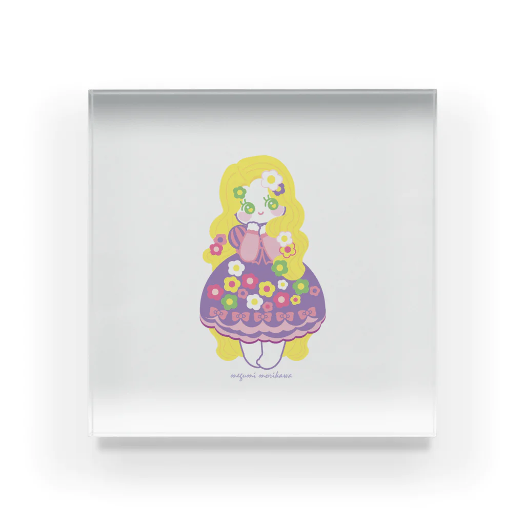 🎀りぼんぱ～ら～🎀のお花ラプンツェル Acrylic Block