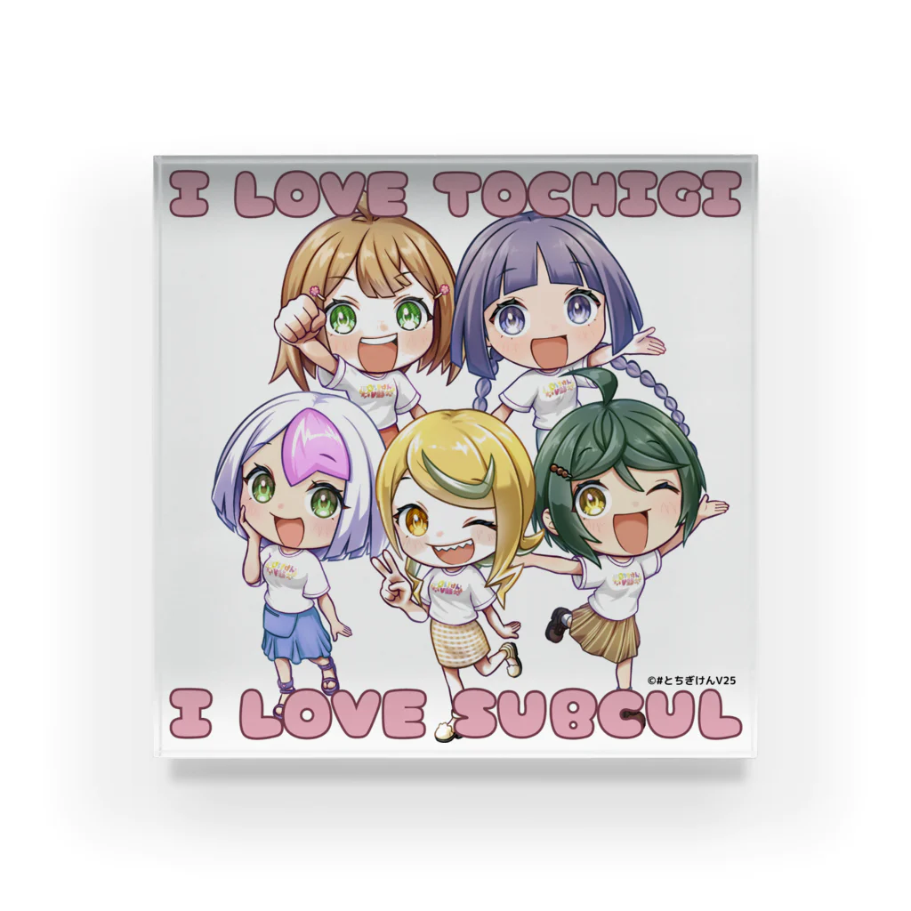 #とちぎけんV25 Official Shopのサブカルは栃木を救うんだよ！シリーズ Acrylic Block