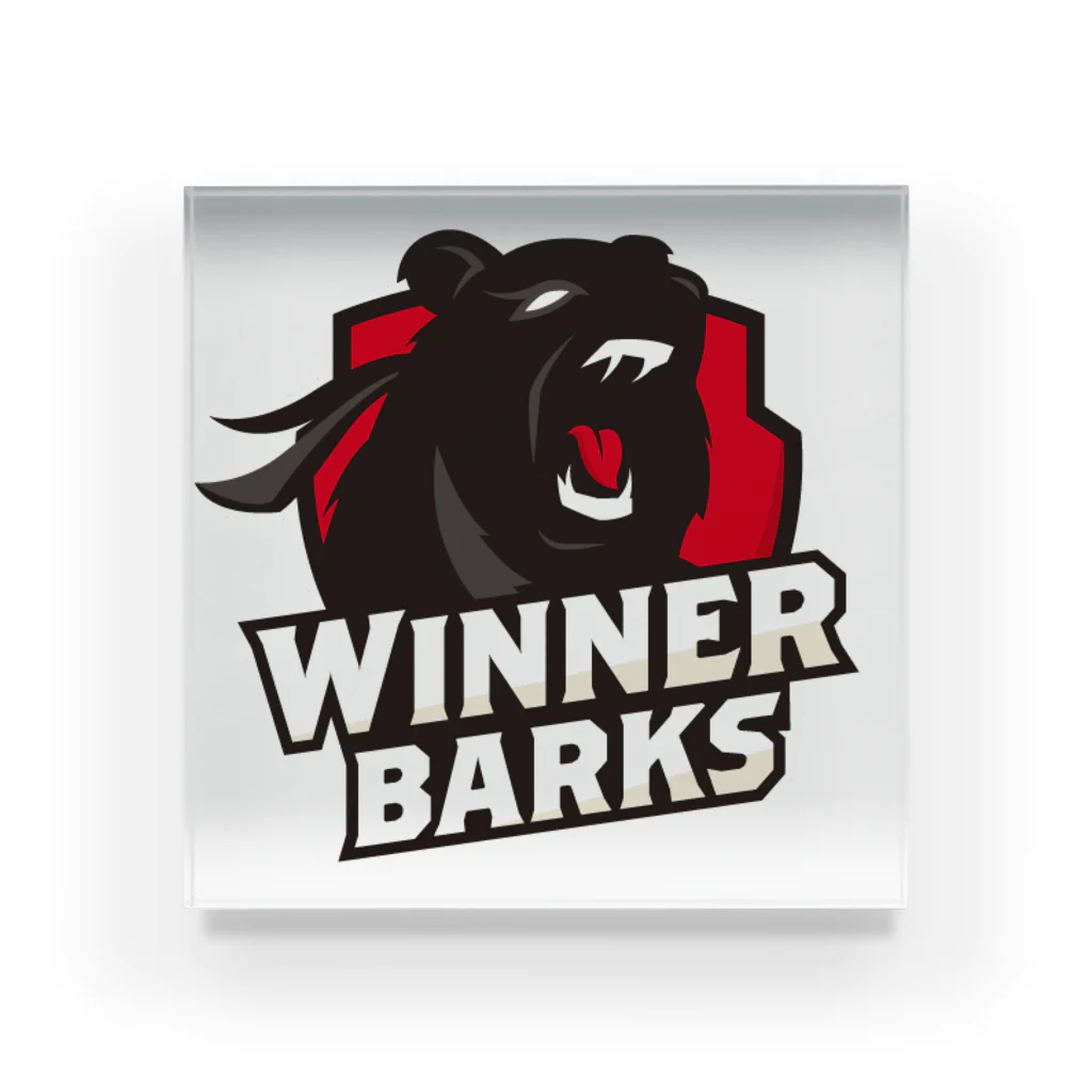 WinnerBarks Ent.のWinnerBarksチームロゴ アクリルブロック