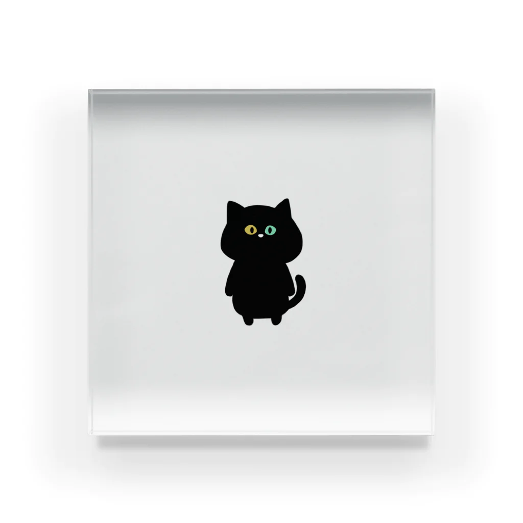 ネムうまるの黒猫 しじみさん Acrylic Block