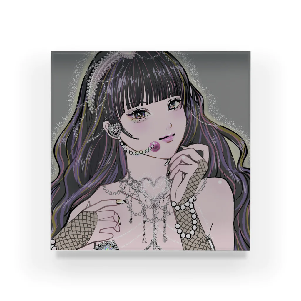 MIORI STOREのアイドルちゃん(黒) Acrylic Block