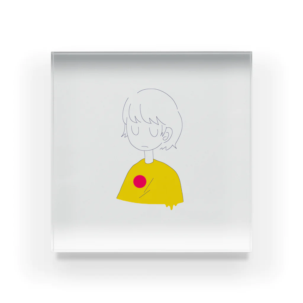 こころのクリニックの眠る女 Acrylic Block