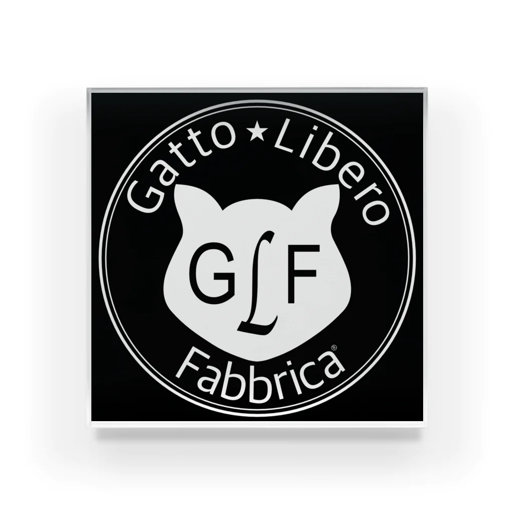 GattoLibero_FabbricaのGattoLiber Fabbricaマルロゴ アクリルブロック