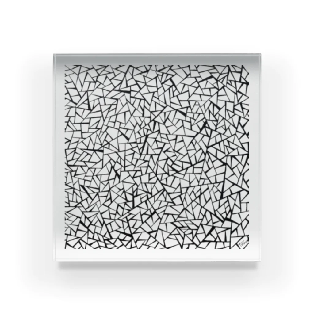 とおにゅう屋のパターン『ぴきぴき』 Acrylic Block
