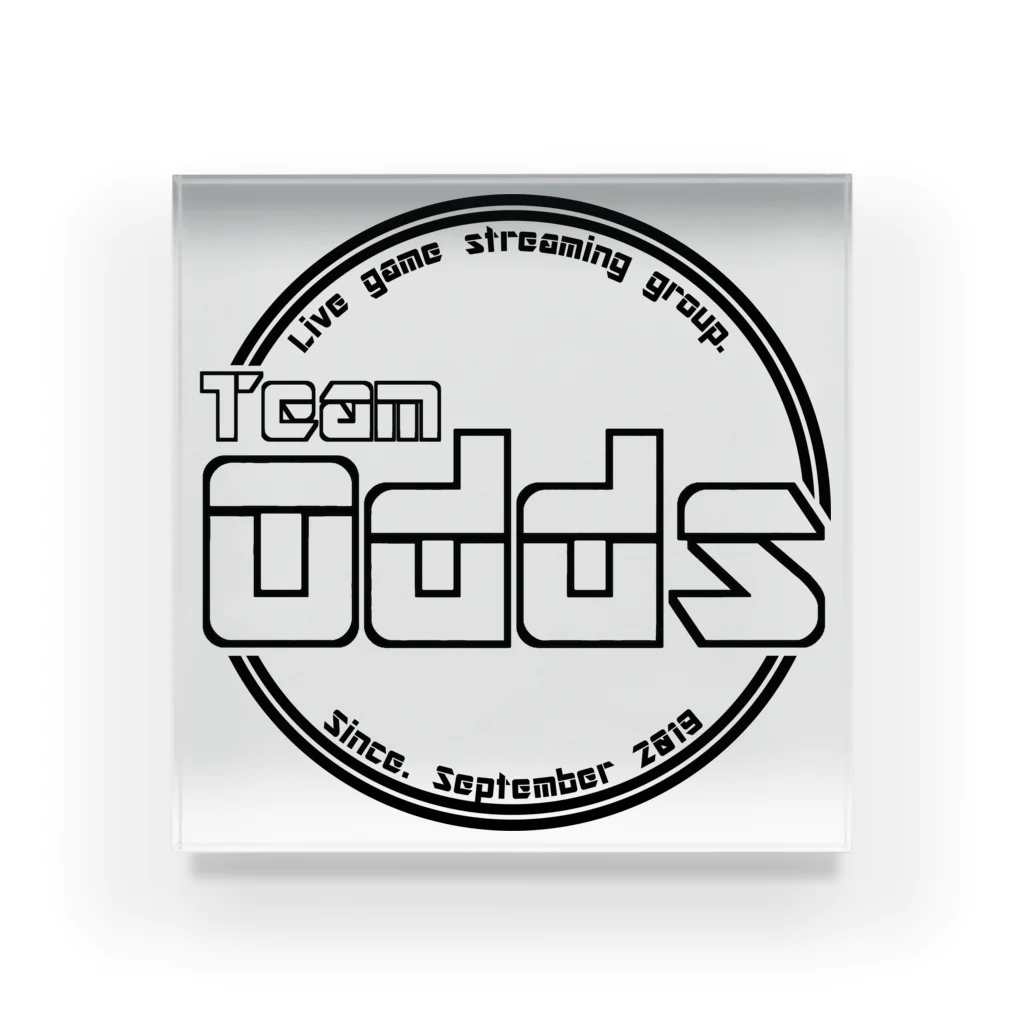 TeamOdds‐チームオッズ‐のTeamOdds シンプルブラックロゴマーク アクリルブロック
