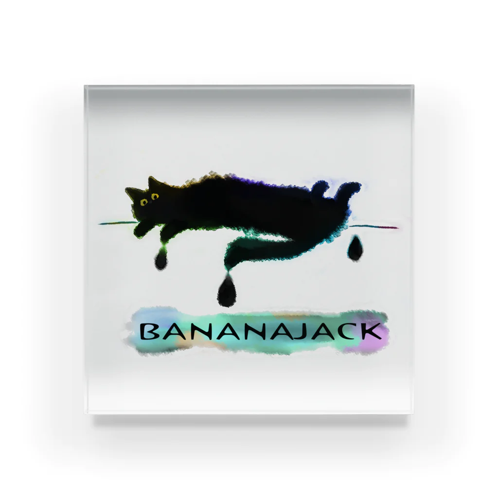 BANANAJACKの猫は液体 アクリルブロック