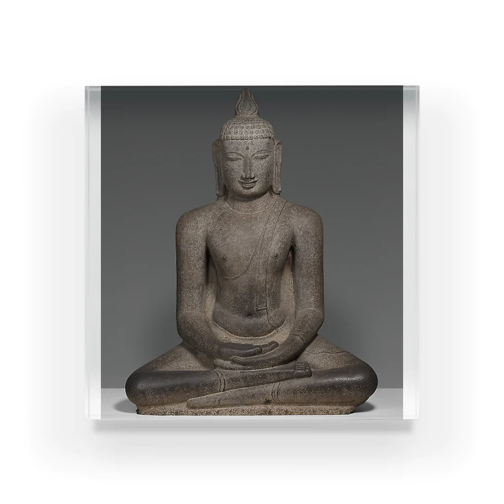 Art Institute ChicagoのBuddha Shakyamuni Seated in Meditation (Dhyanamudra), Chola period, about 12th century |  Acrylic Block