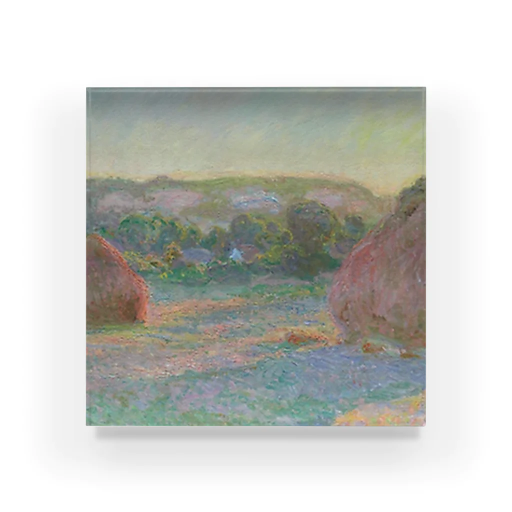 Art Institute ChicagoのStacks of Wheat (End of Summer), 1890/91 | Claude Monet Acrylic Block