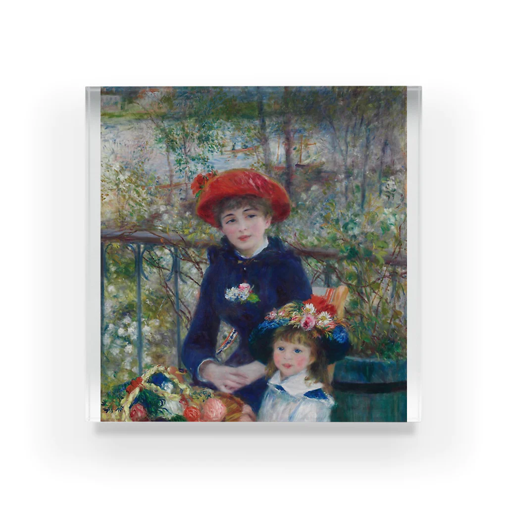 Art Institute ChicagoのTwo Sisters (On the Terrace), 1881 | Pierre-Auguste Renoir Acrylic Block