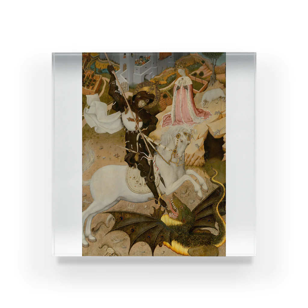 Art Institute ChicagoのSaint George and the Dragon, 1434/35 | Bernat Martorell Acrylic Block