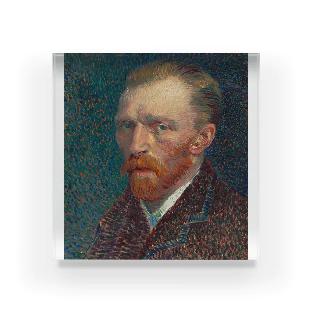 Art Institute ChicagoのSelf-Portrait, 1887 | Vincent van Gogh Acrylic Block