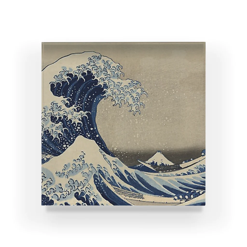 Art Institute ChicagoのUnder the Wave off Kanagawa (Kanagawa oki nami ura), also known as the Great Wave, from the series "Thirty-six Views of Mount Fuji (Fugaku sanjurokkei)", c. 1830/33 | Katsushika Hokusai アクリルブロック