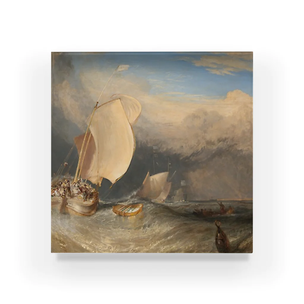 Art Institute ChicagoのFishing Boats with Hucksters Bargaining for Fish, 1837/38 | Joseph Mallord William Turner アクリルブロック